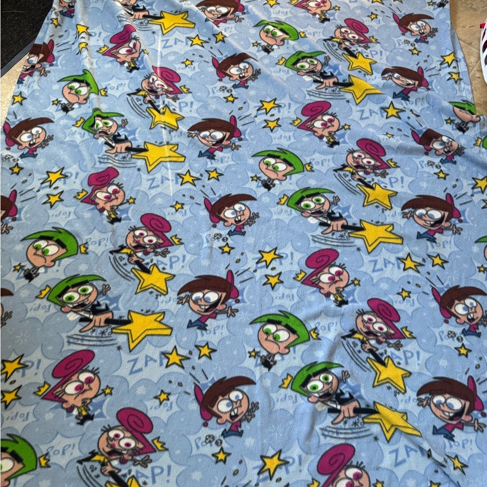 Vintage Fairly Odd Parents fleece sheet/blanket twin size